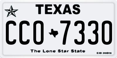 TX license plate CCO7330