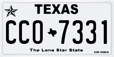 TX license plate CCO7331