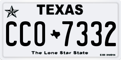 TX license plate CCO7332