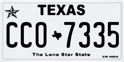 TX license plate CCO7335