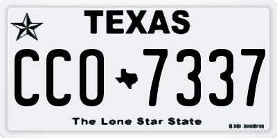 TX license plate CCO7337