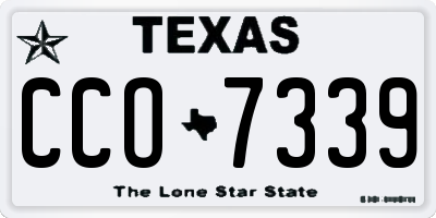 TX license plate CCO7339