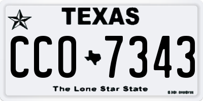 TX license plate CCO7343