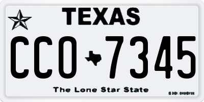 TX license plate CCO7345