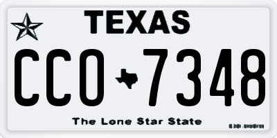 TX license plate CCO7348
