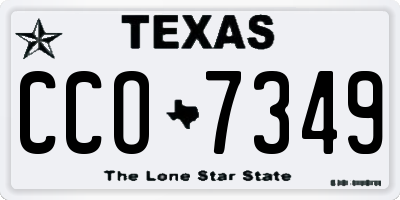 TX license plate CCO7349