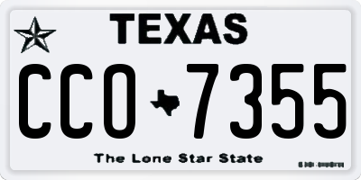 TX license plate CCO7355