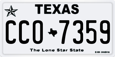 TX license plate CCO7359