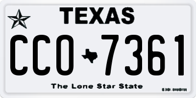 TX license plate CCO7361