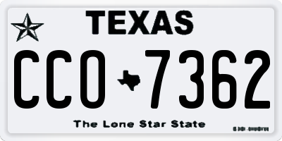 TX license plate CCO7362