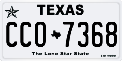 TX license plate CCO7368