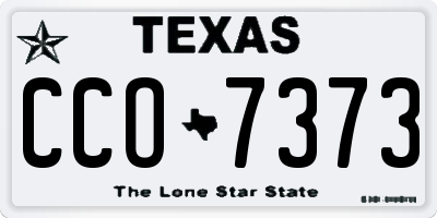 TX license plate CCO7373