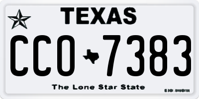 TX license plate CCO7383