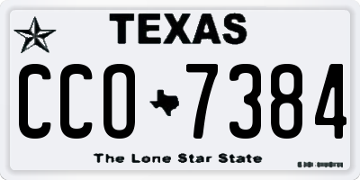 TX license plate CCO7384