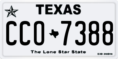 TX license plate CCO7388