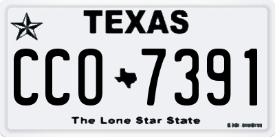 TX license plate CCO7391