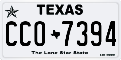TX license plate CCO7394