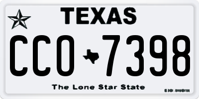 TX license plate CCO7398