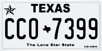 TX license plate CCO7399