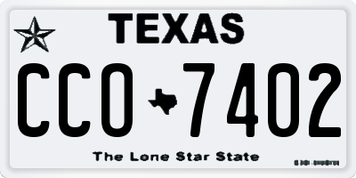 TX license plate CCO7402