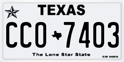 TX license plate CCO7403