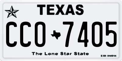 TX license plate CCO7405