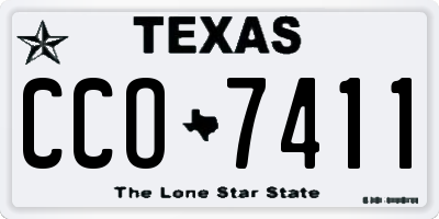 TX license plate CCO7411