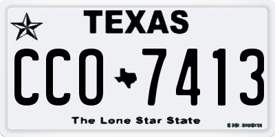 TX license plate CCO7413