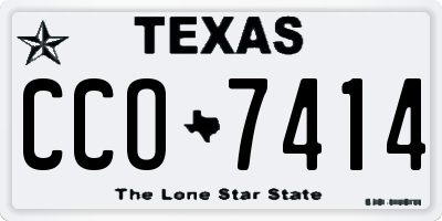 TX license plate CCO7414