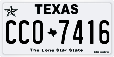 TX license plate CCO7416