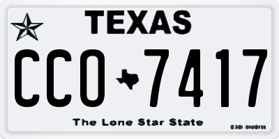 TX license plate CCO7417