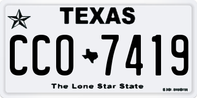 TX license plate CCO7419