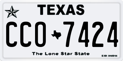 TX license plate CCO7424
