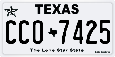 TX license plate CCO7425