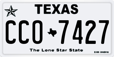 TX license plate CCO7427