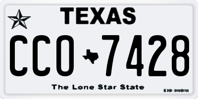TX license plate CCO7428