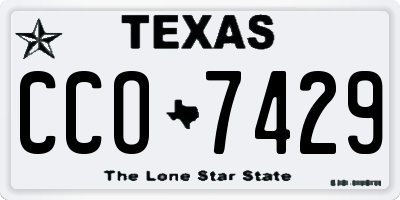TX license plate CCO7429
