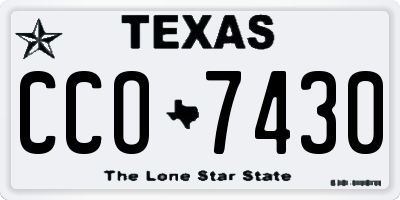 TX license plate CCO7430