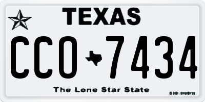 TX license plate CCO7434