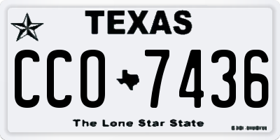 TX license plate CCO7436