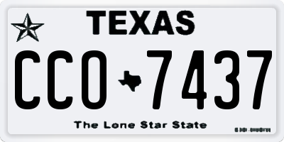 TX license plate CCO7437