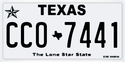 TX license plate CCO7441