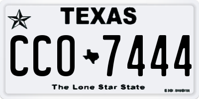 TX license plate CCO7444