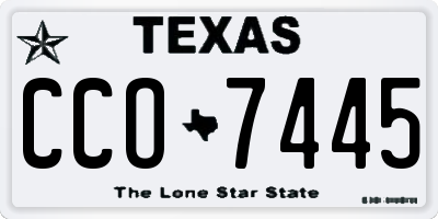 TX license plate CCO7445