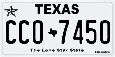 TX license plate CCO7450