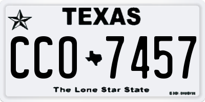 TX license plate CCO7457