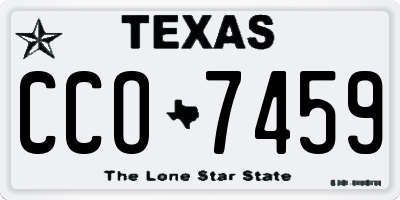 TX license plate CCO7459