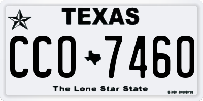 TX license plate CCO7460