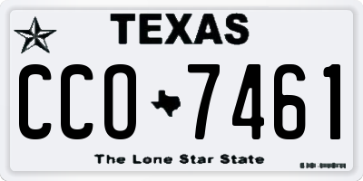 TX license plate CCO7461