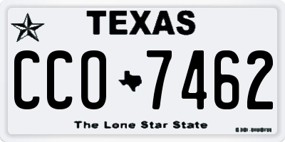 TX license plate CCO7462